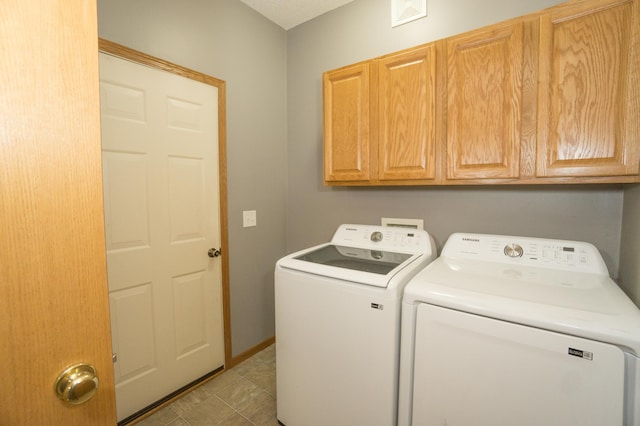 1675 Skywood Ln, Eagan, MN 55122 - washroom featuring washer and dryer, cabinet space, and baseboards