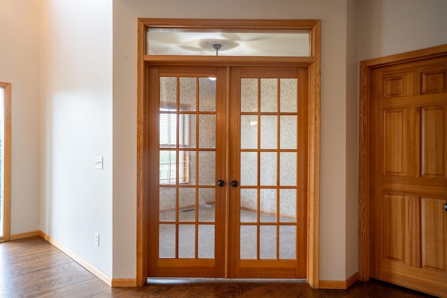 13320 Cedar Ave, Apple Valley, MN 55124 - entryway with french doors and wood finished floors