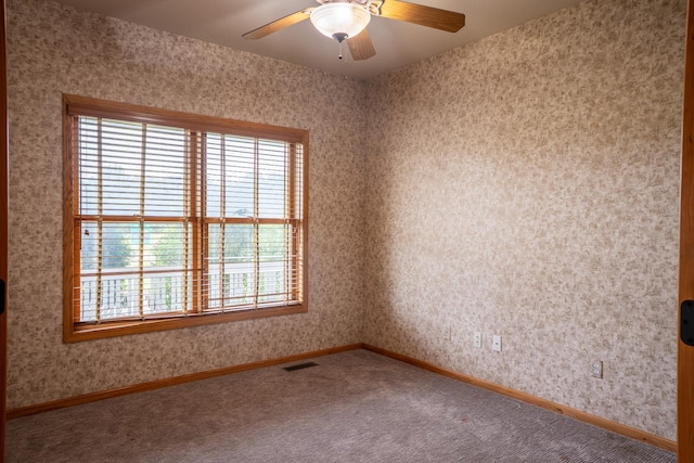 13320 Cedar Ave, Apple Valley, MN 55124 - carpeted empty room with plenty of natural light and ceiling fan