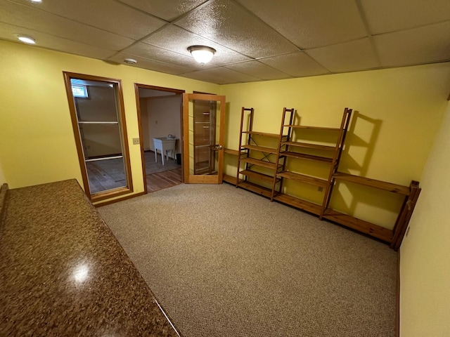 326 5th St NE, Crosby, MN 56441 - finished basement featuring a paneled ceiling and carpet