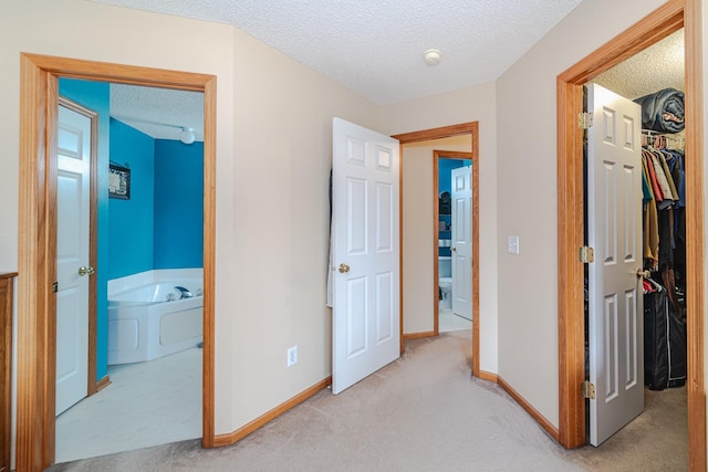 17366 River Birch Ln, Prior Lake, MN 55372 - hall featuring a textured ceiling, carpet, and baseboards