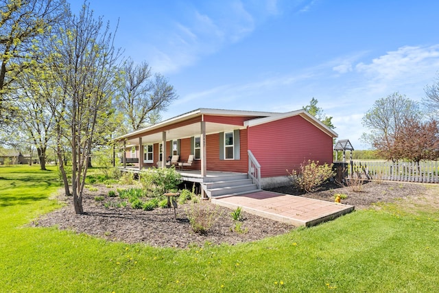 view of front of property with a porch