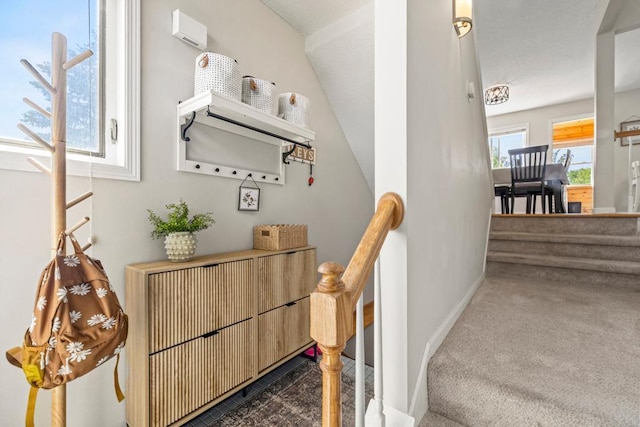 1715 Livingston Ave Unit A, West Saint Paul, MN 55118 - stairway featuring baseboards and carpet floors