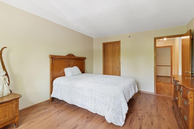 32 11th Ave S Unit 204, Hopkins, MN 55343 - bedroom featuring light wood-type flooring, a closet, and baseboards