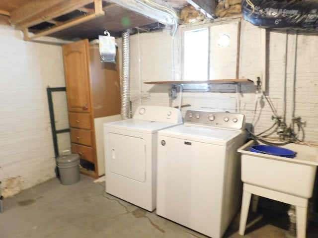 laundry area featuring washer and dryer