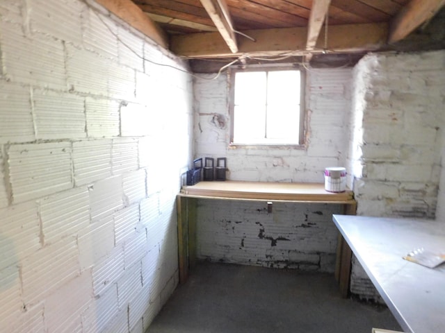 view of basement