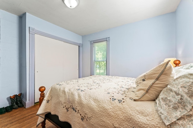 37726 2nd Ave, Dennison, MN 55018 - bedroom with wood finished floors and a closet