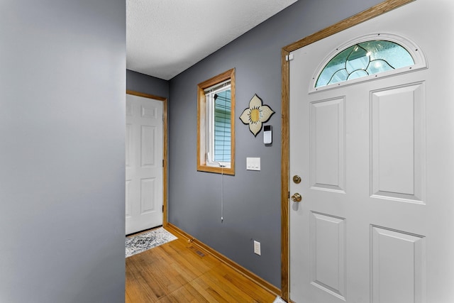 2308 Crosstown Blvd NE, Ham Lake, MN 55304 - entrance foyer featuring light wood finished floors, baseboards, and a textured ceiling