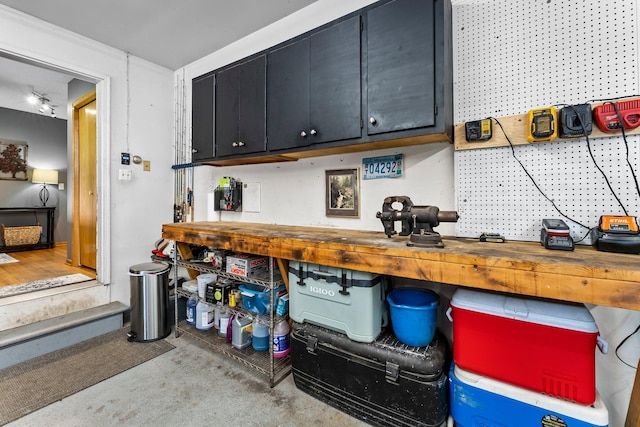 2308 Crosstown Blvd NE, Ham Lake, MN 55304 - kitchen featuring dark cabinetry and concrete floors