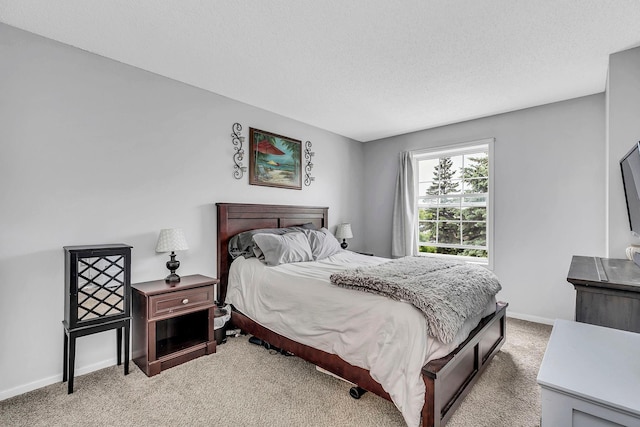 1963 Bluestem Ln, Shoreview, MN 55126 - bedroom with light carpet, a textured ceiling, and baseboards