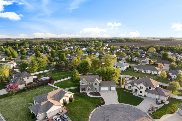 aerial view of residential area