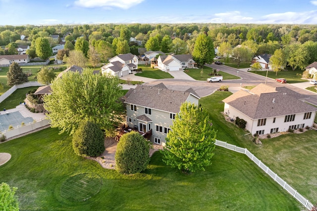 aerial view of residential area