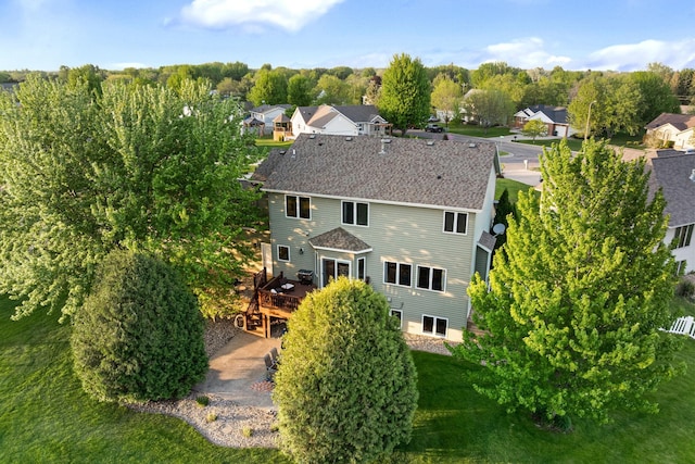 aerial perspective of suburban area