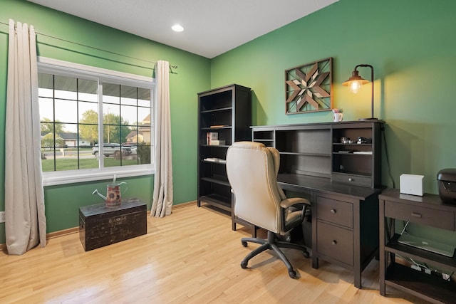 2703 10th Ave SW, Austin, MN 55912 - office space featuring wood finished floors, baseboards, and recessed lighting