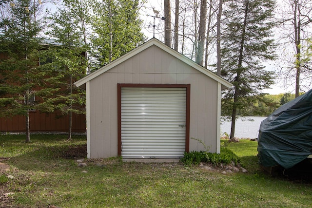 7528 Little Thunder Dr NE, Remer, MN 56672 - garage featuring a shed