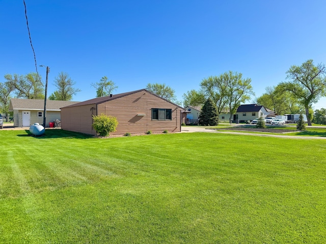 view of grassy yard