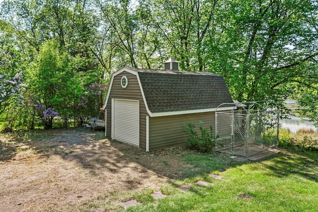 view of shed