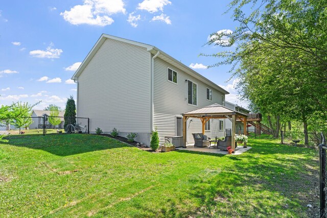 805 Cologne Ln, Waverly, MN 55390 - back of property featuring a gazebo and a patio