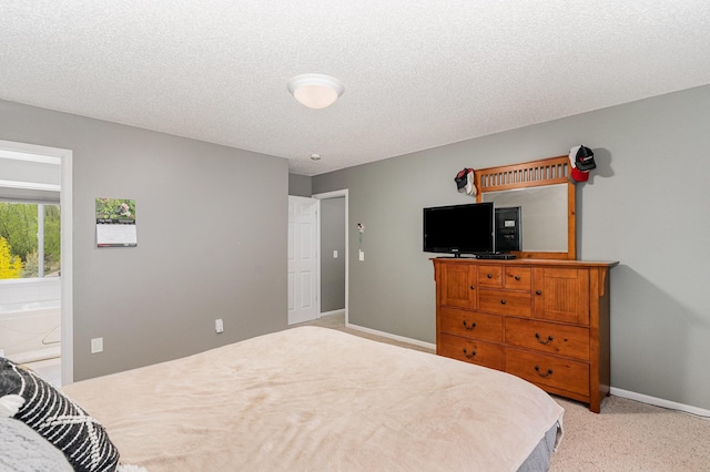 5921 200th St W, Farmington, MN 55024 - bedroom featuring light colored carpet, a textured ceiling, and connected bathroom