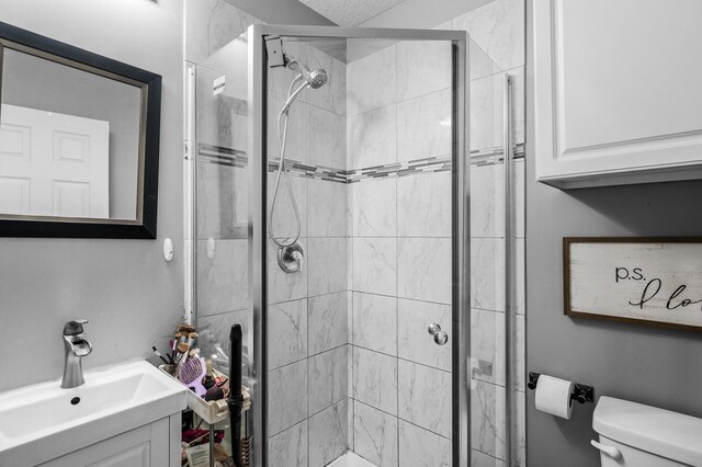 1002 8th Ave N, Princeton, MN 55371 - full bath featuring a stall shower, toilet, and vanity