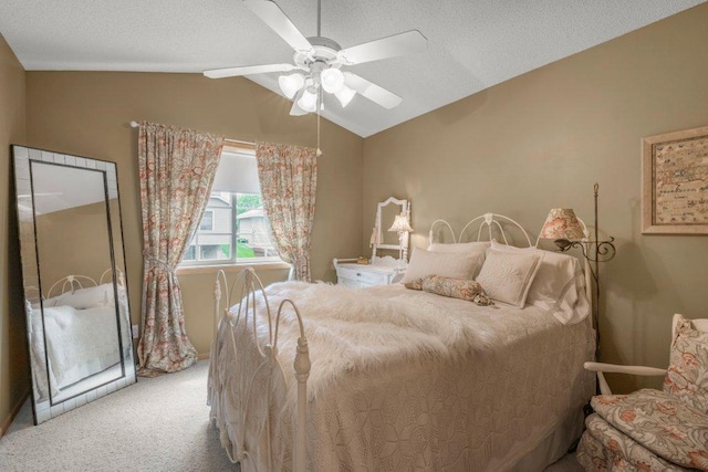 11419 17th St NE, Saint Michael, MN 55376 - bedroom featuring carpet, lofted ceiling, and a ceiling fan
