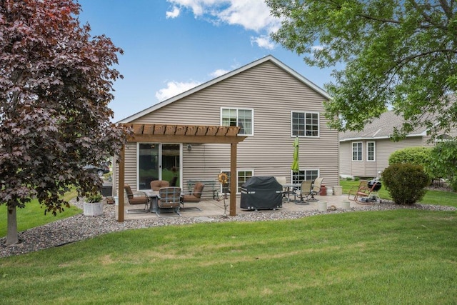 11419 17th St NE, Saint Michael, MN 55376 - back of house with a pergola, a lawn, and a patio area