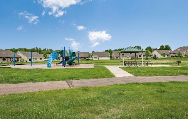 11419 17th St NE, Saint Michael, MN 55376 - community play area featuring a lawn, a gazebo, and a residential view