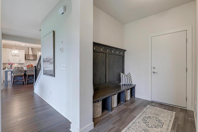 14778 50th St NE, Saint Michael, MN 55376 - mudroom featuring dark wood-style flooring and baseboards