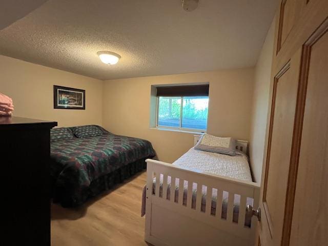 1910 Longwood Point Rd NE, Outing, MN 56662 - bedroom featuring light wood-style floors and a textured ceiling