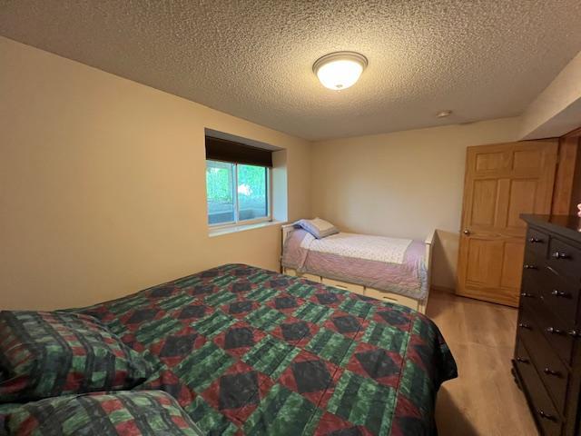 1910 Longwood Point Rd NE, Outing, MN 56662 - bedroom with a textured ceiling and light wood finished floors