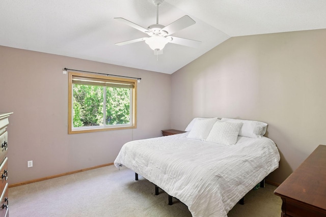 1780 Quail Dr, Shakopee, MN 55379 - carpeted bedroom with lofted ceiling, baseboards, and ceiling fan
