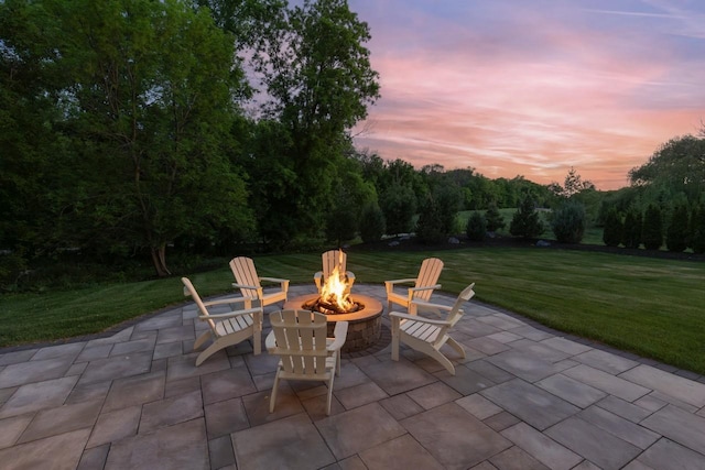 5980 Prestwick Ct, Shorewood, MN 55331 - view of patio with a fire pit