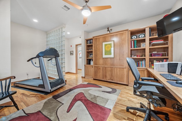 300 Broadway N Unit 204, Fargo, ND 58102 - office with light wood-type flooring, a ceiling fan, and baseboards