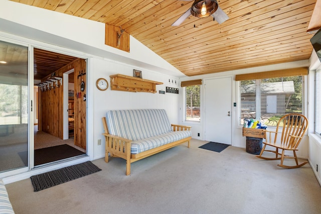 6363 Circle Rd, Danbury, WI 54830 - sunroom with vaulted ceiling and healthy amount of natural light