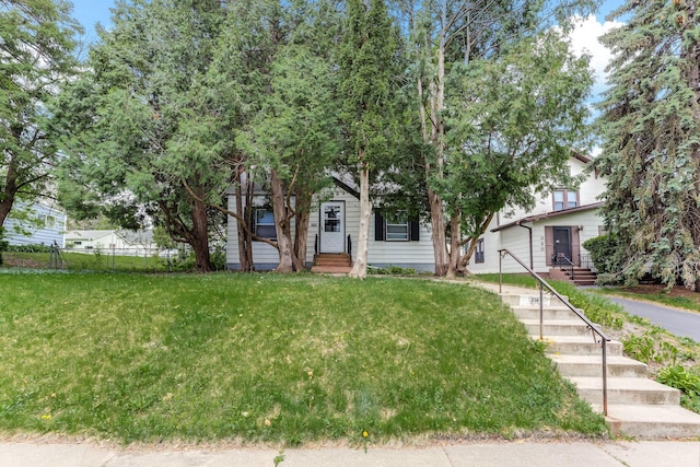 316 Curtice St W, Saint Paul, MN 55107 - view of property hidden behind natural elements with entry steps