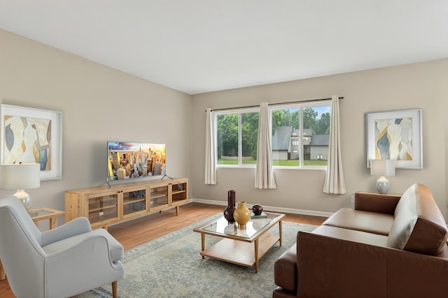 13967 Herald Ct, Apple Valley, MN 55124 - living area featuring wood finished floors and baseboards