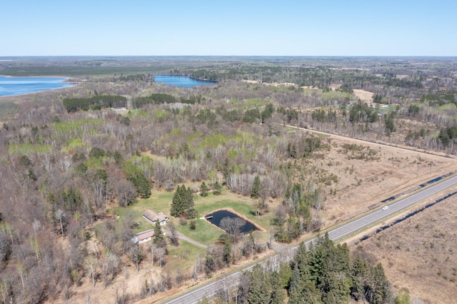 24944 State Highway 210, Mcgregor, MN 55760 - aerial overview of property's location with a nearby body of water and a heavily wooded area