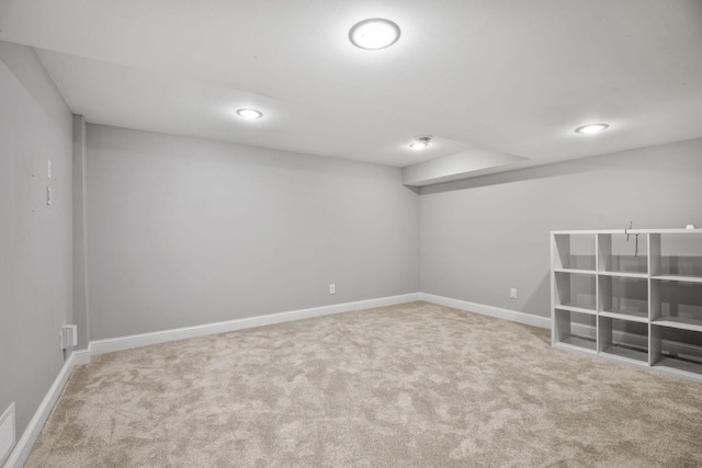 5220 Abbott Ave S, Minneapolis, MN 55410 - finished below grade area featuring carpet floors, baseboards, and recessed lighting