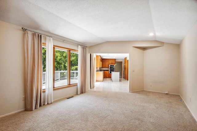 12005 27th Ave N, Plymouth, MN 55441 - unfurnished room featuring light colored carpet, vaulted ceiling, and baseboards