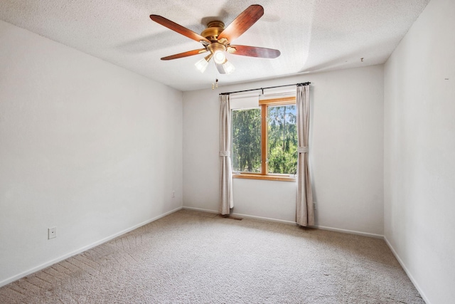 12005 27th Ave N, Plymouth, MN 55441 - spare room with carpet flooring, a ceiling fan, a textured ceiling, and baseboards