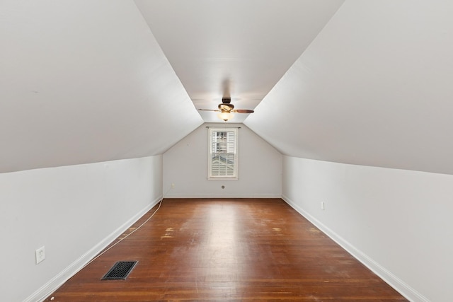 4150 Beard Ave N, Robbinsdale, MN 55422 - additional living space with wood finished floors, lofted ceiling, and a ceiling fan