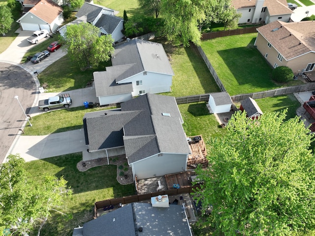 aerial perspective of suburban area