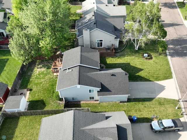 aerial view of residential area