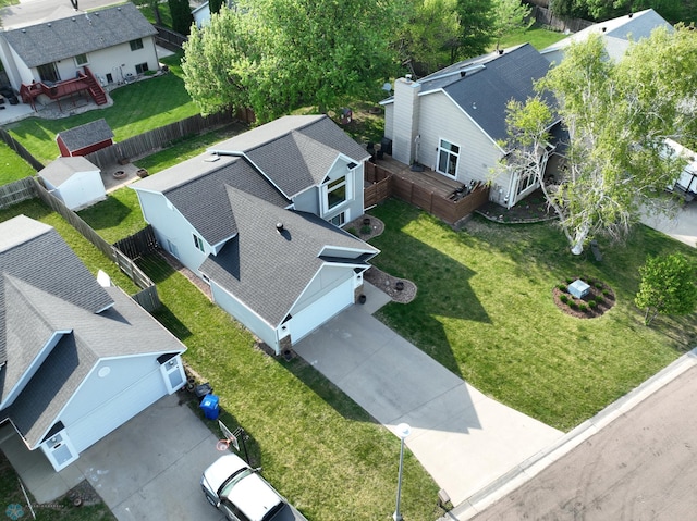 aerial perspective of suburban area