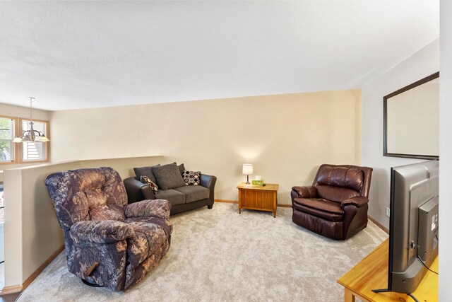 5678 Sherman Oaks Rd, Stacy, MN 55079 - living room with carpet and a chandelier