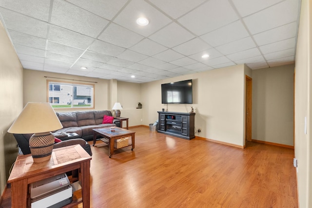 5678 Sherman Oaks Rd, Stacy, MN 55079 - living area featuring light wood-type flooring and a drop ceiling