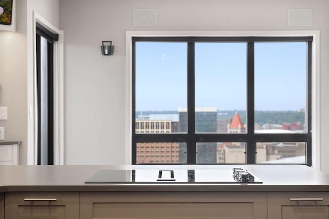 kitchen view of electric cooktop