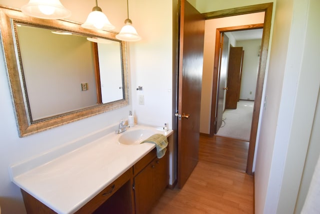 13946 151st St NE, Thief River Falls, MN 56701 - bathroom featuring wood finished floors and vanity