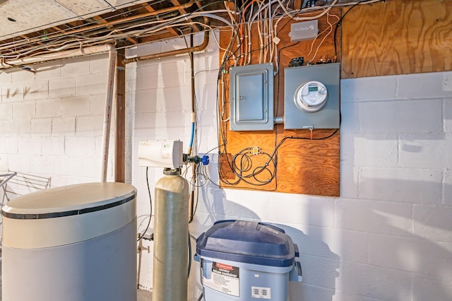 1202 Webster St, Fairmont, MN 56031 - utility room featuring electric meter and electric panel