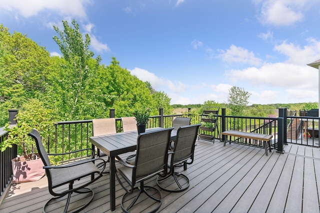 9222 Bridle Way, Victoria, MN 55386 - wooden deck featuring outdoor dining space